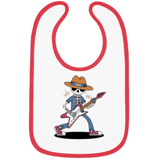 skeleton guitar player Bibs