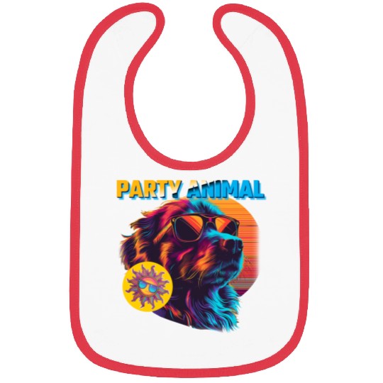 Party Animal Vintage Bibs