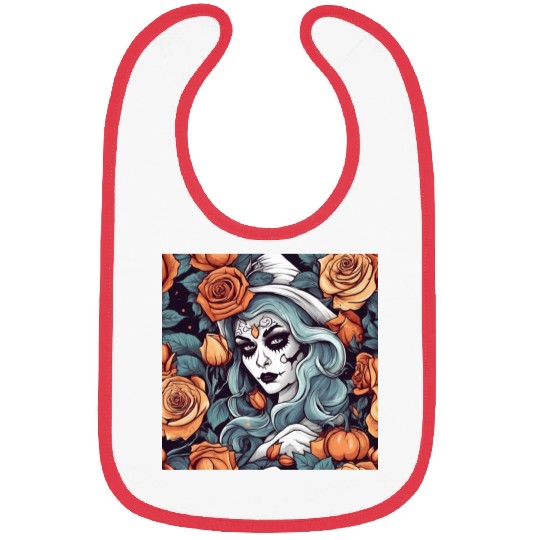 Gothic Day of the Dead Witch Bibs