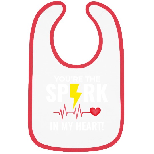 Electrician Valentine: Spark in My Heart Bibs