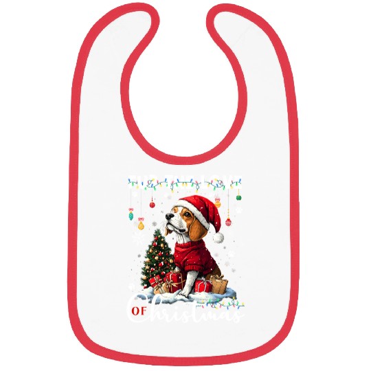 Beagle Christmas Tree Lights Decorations Dog Lover Bibs