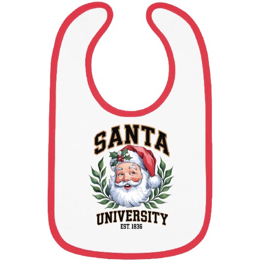 Santa University Est. 1836, santae, newe year gift Bibs