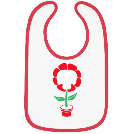 Evil Skull Flower Horror Halloween Skeleton Head Bibs