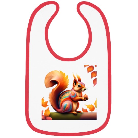 Fall Squirrel Alebrije Bibs