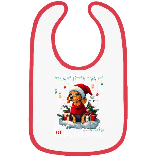 Dachshund Christmas Tree Lights Decorations Dog Bibs