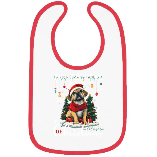 Boxer Christmas Tree Lights Decorations Dog Lover Bibs