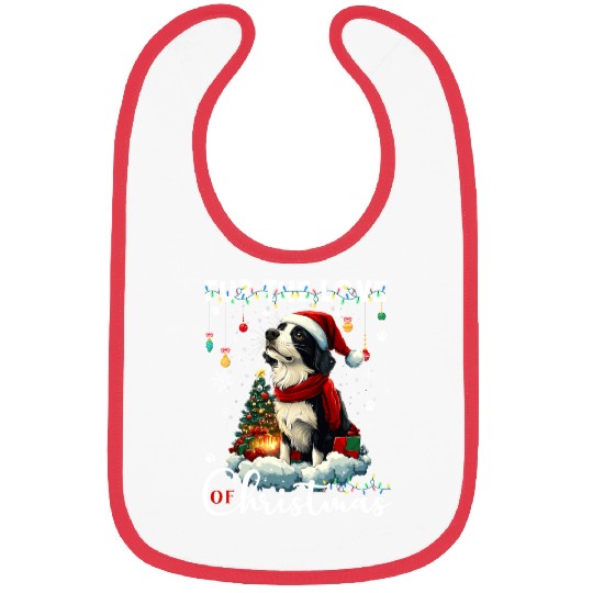 Border Collie Christmas Tree Decorations Dog Lover Bibs