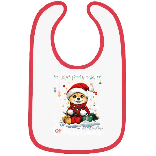 Pomeranian Christmas Tree Decorations Dog Lover Bibs