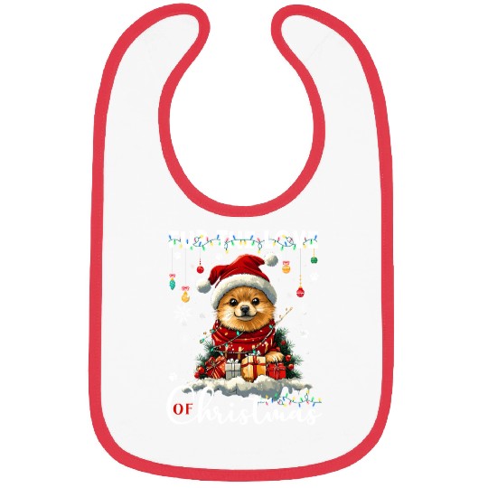 Pomeranian Christmas Tree Decorations Dog Lover Bibs