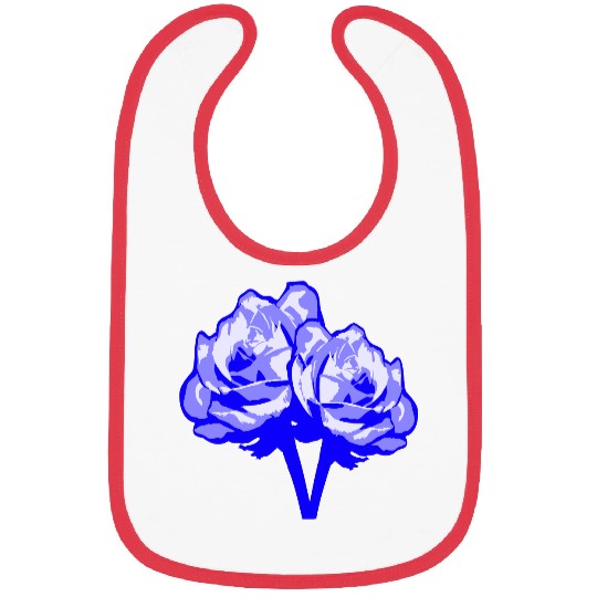 Two Beautiful Rose Blossom Leaf 2 Roses Bouquet Bibs