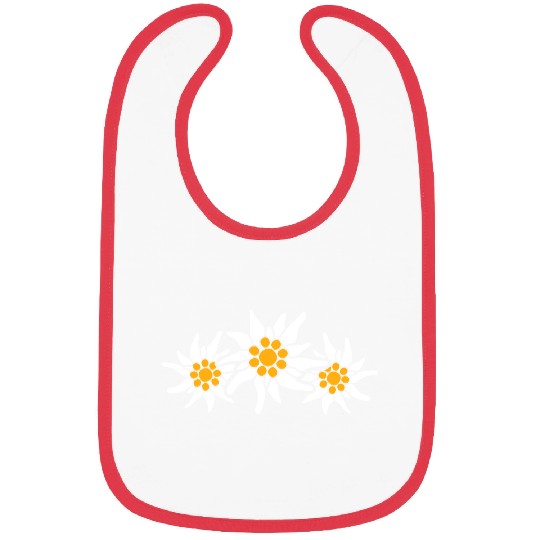White Alps Edelweiss Flower Mountain Hiking Flower Bibs