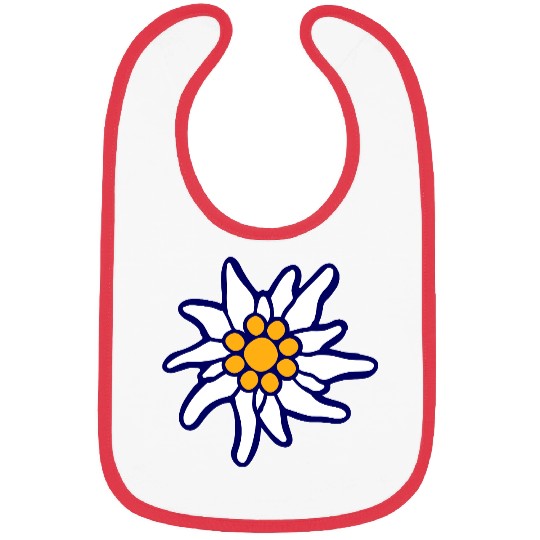 White Alps Edelweiss Flower Mountain Hiking Flower Bibs
