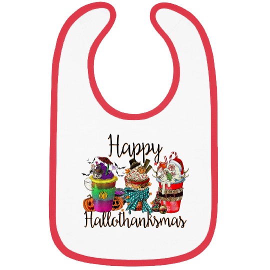 Happy Hallothanksmas Bibs