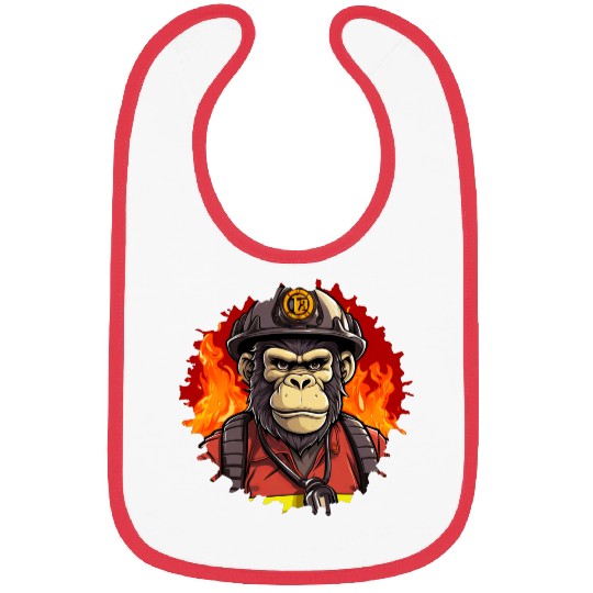 Firefighter monkeys Bibs