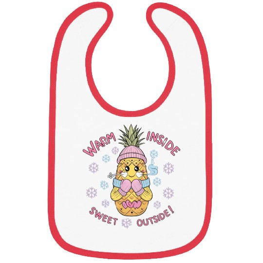 Charming Pineapple “Warm Inside, Sweet Outside” Bibs