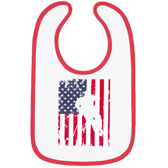 Cute idea American flag hokey lover Bibs