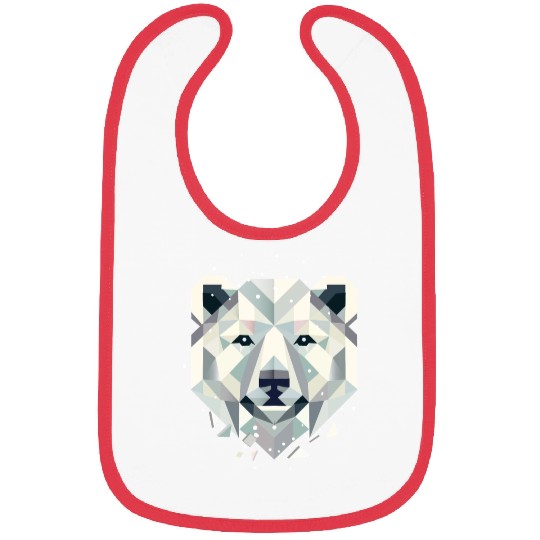 abstract polar bear-powerful elegance of the north Bibs