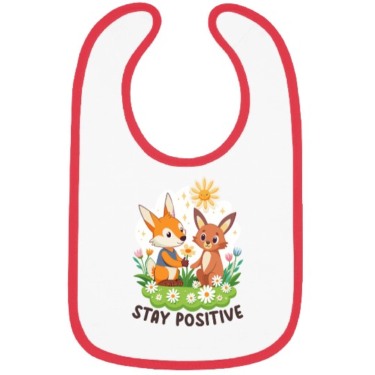 STAY POSITIVE VIBE DESIGN Bibs