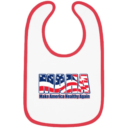 Patriotic Flag Typography Design Bibs