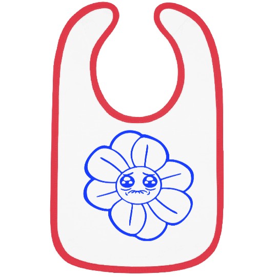Sweet Flower Sad Face Weeping Spring Summer Crying Bibs