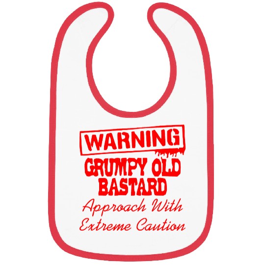 Grumpy Old Bastard Approach With Caution LIKE US Bibs