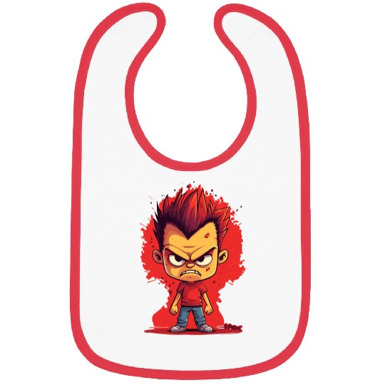 Funny Angry School Boy Bibs
