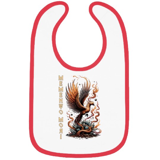 Memento Mori Phoenix Rebirth Fire Art Design Bibs