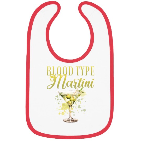 Blood Type Martini Cocktail Bartender Bibs