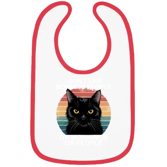 Funny Black Cat Bibs