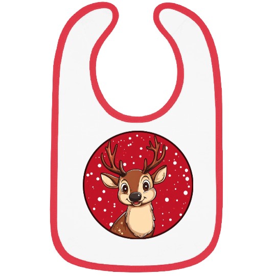 Deer Christmas Bibs