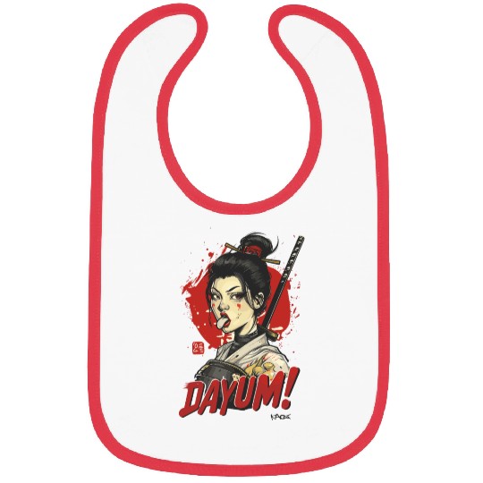 Samurai Geisha Warrior Bibs
