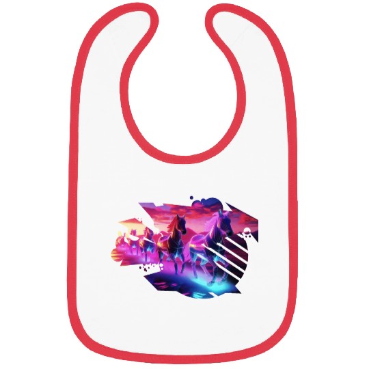 Electric Herd - Synthwave Horses Bibs