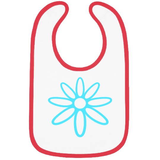 Small Daisy Flower White Decorative Nature Design Bibs