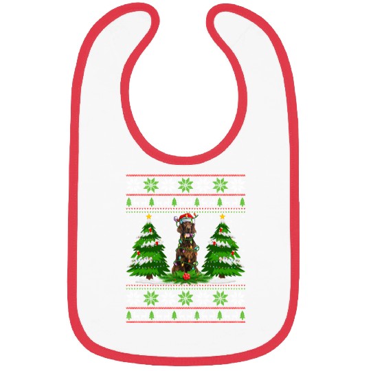 Irish Setter Dog Christmas Tree Lights Bibs