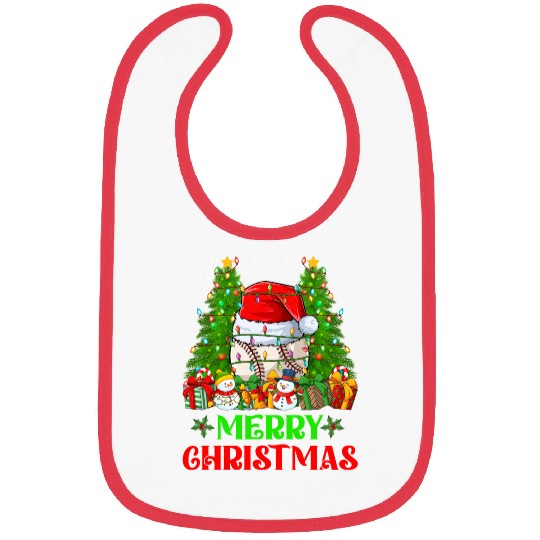 Baseball Christmas Bibs