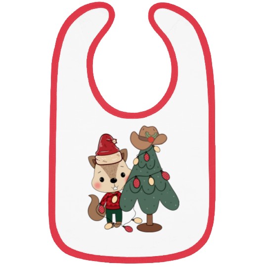 Cute little squirrel celebrating Christmas with Ch Bibs