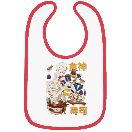 Goth Skeleton Bibs Japanese Bibs Sushi