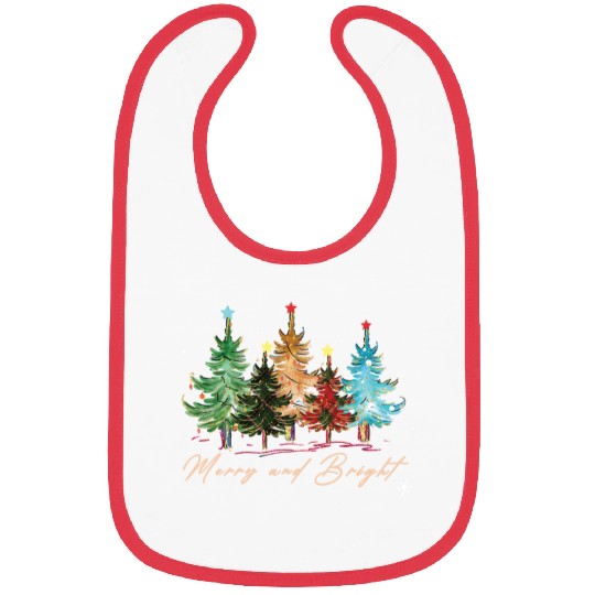 Merry and Bright Trees Vintage Christmas Tree Xmas Bibs