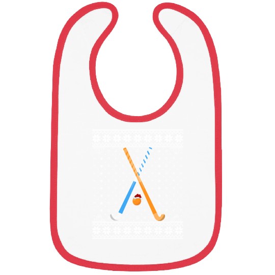 Field Hockey Player Ugly Christmas Bibs