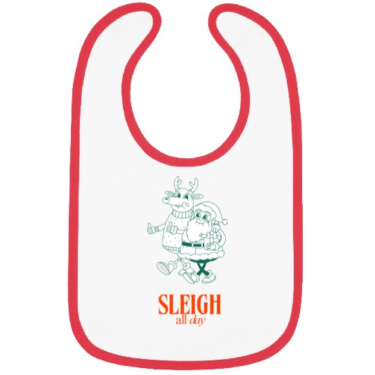 Sleigh all Day Bibs