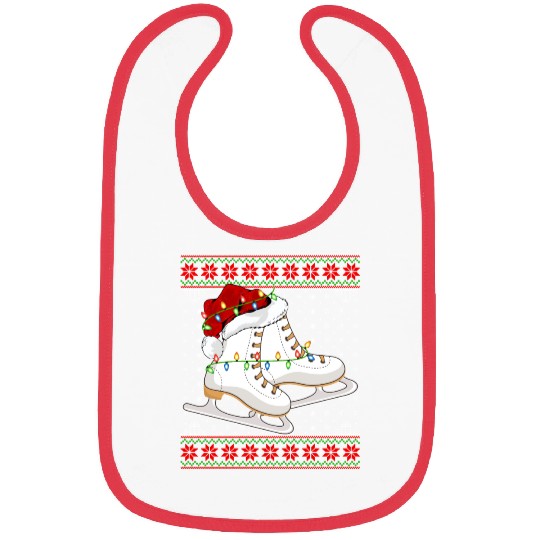 Ice Skating Player Christmas Bibs
