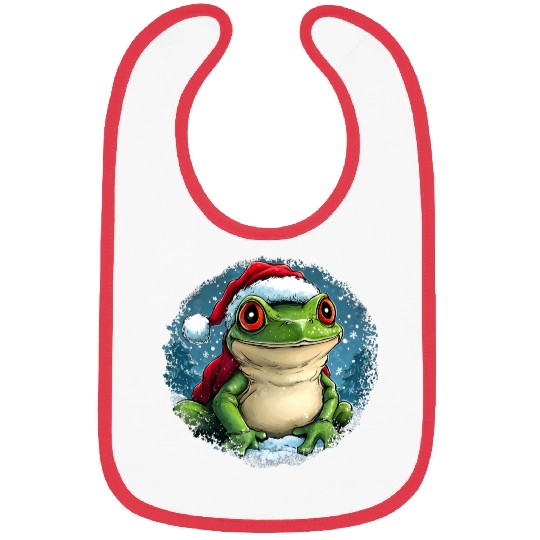 Frogs Christmas Bibs
