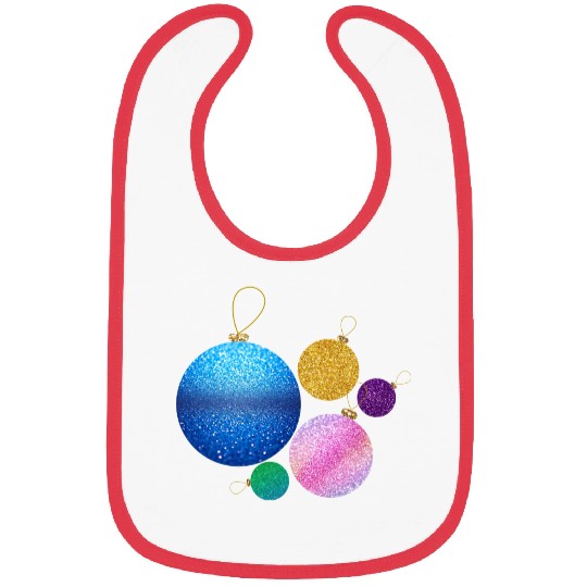 Xmas multicolor glisser balls ornement Bibs