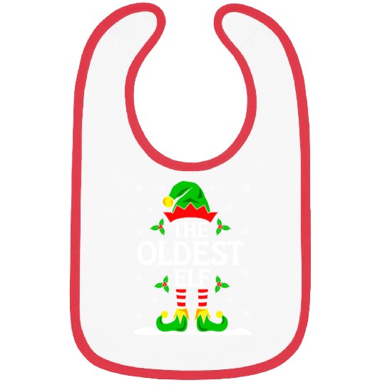 The Oldest Elf Funny Christmas Bibs
