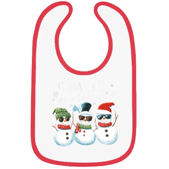 Chillin' with My Snowmies Bibs