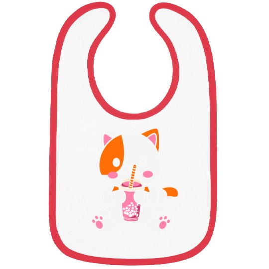 strawberry cat Bibs