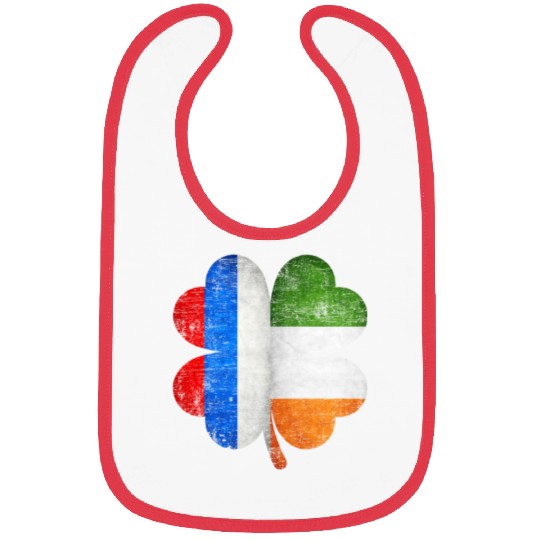 Russian Irish Shamrock Russia Ireland Flag Bibs