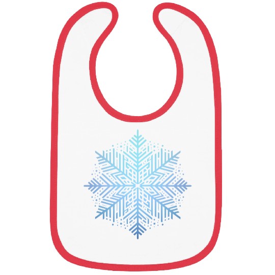 Christmas snowflake vibrant colored holiday motif Bibs