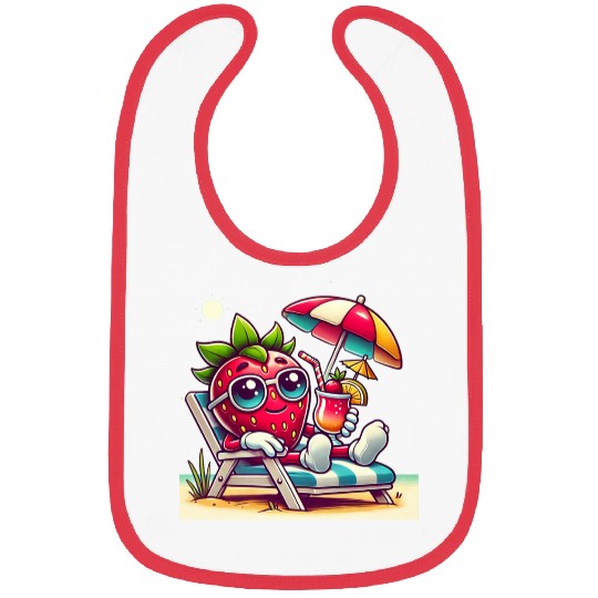 Strawberry Sun Bibs