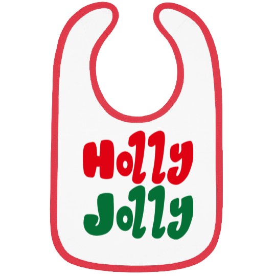 holly jolly Christmas Bibs